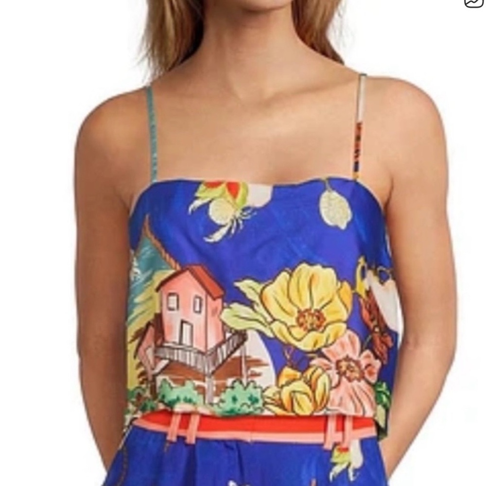 New Antonio Melani Callista Ocean Sea La Vie Coordinating Blouse Size 2 NWT